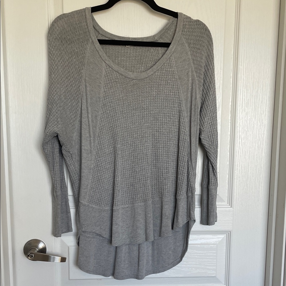 Cozy Heather Gray Long Sleeve Top